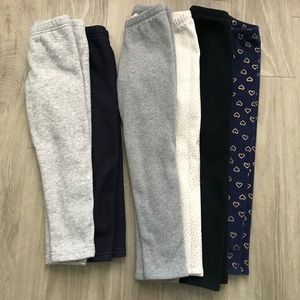 5t Bundle/Lot of Girls Fleece Leggings: Cat & Jack/ Carter’s